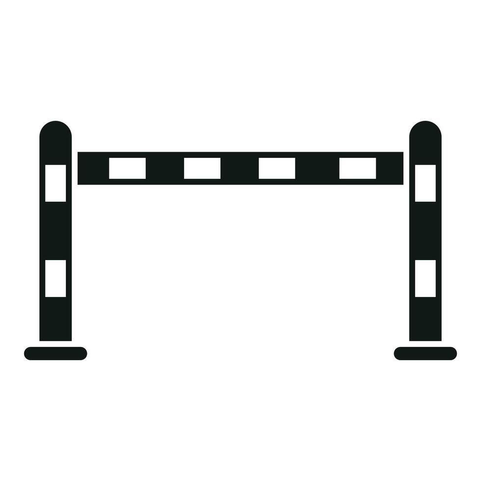 Zone road block icon simple vector. Transport place vector