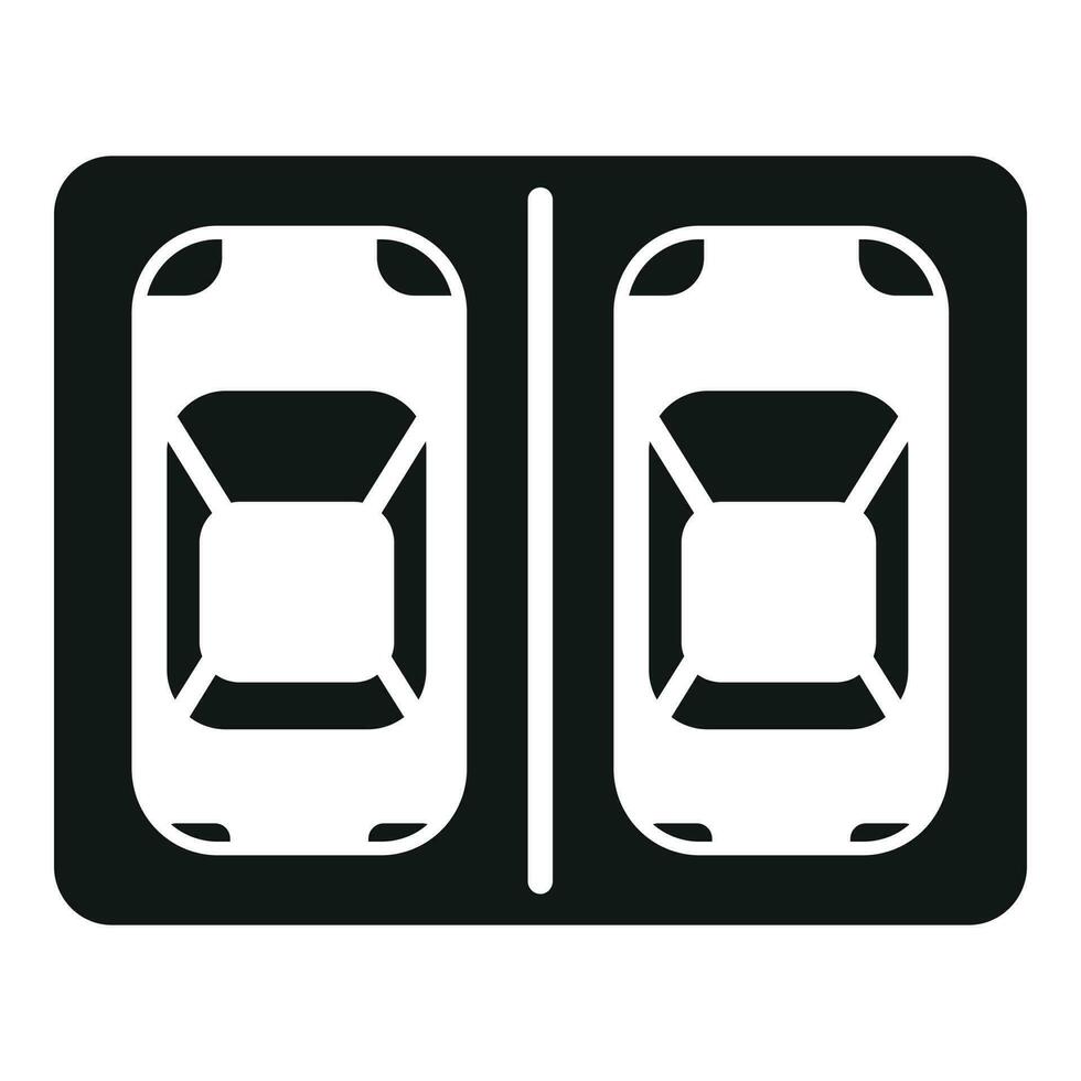 Car space icon simple vector. Entrance transport vector