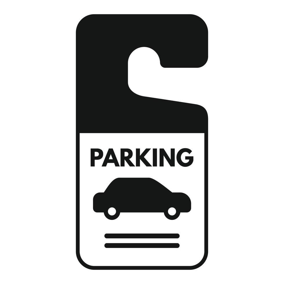 Parking tag icon simple vector. Space truck vector