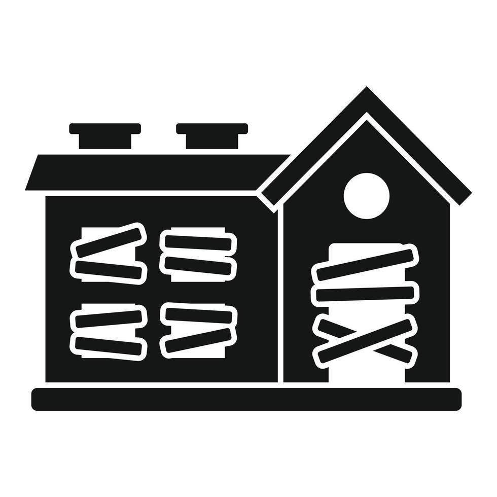 House building icon simple vector. Spooky night vector