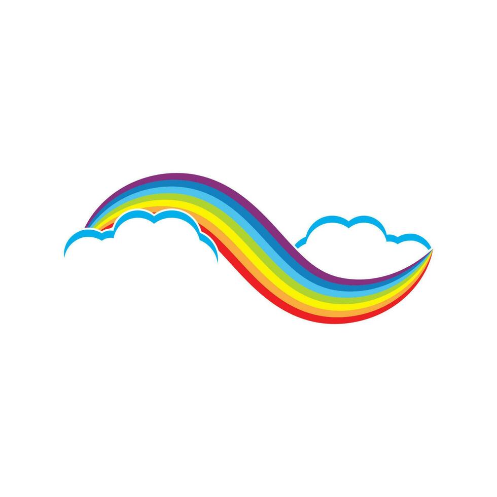 plantilla de vector de icono de logotipo de arco iris