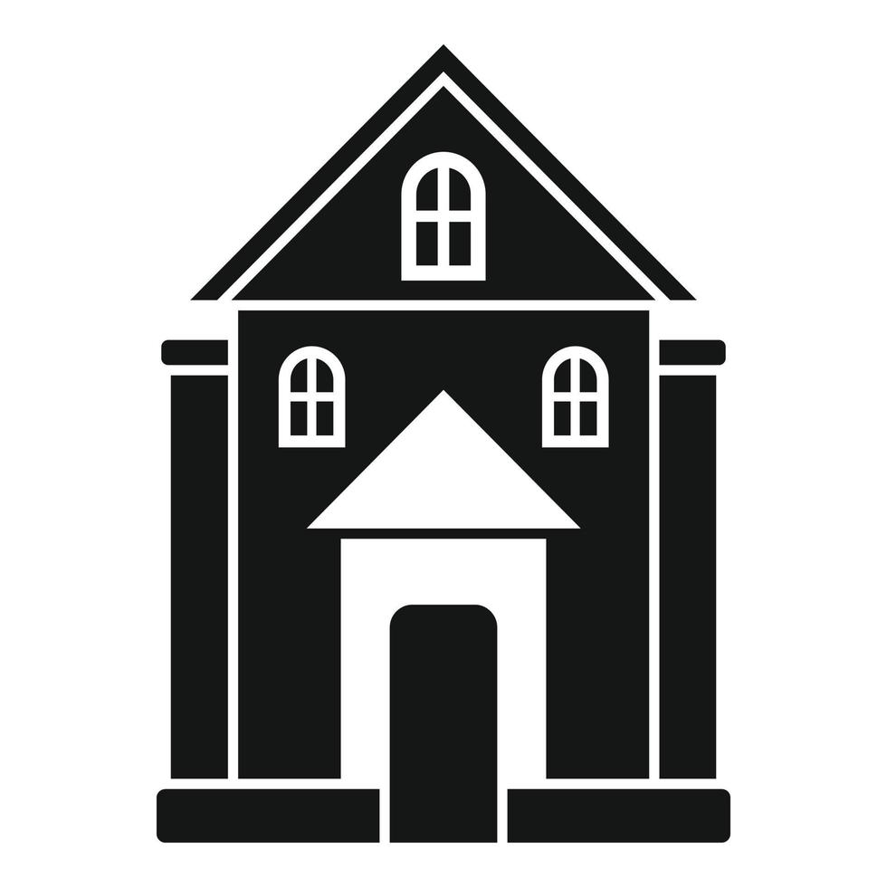 Fear house icon simple vector. Castle tree vector