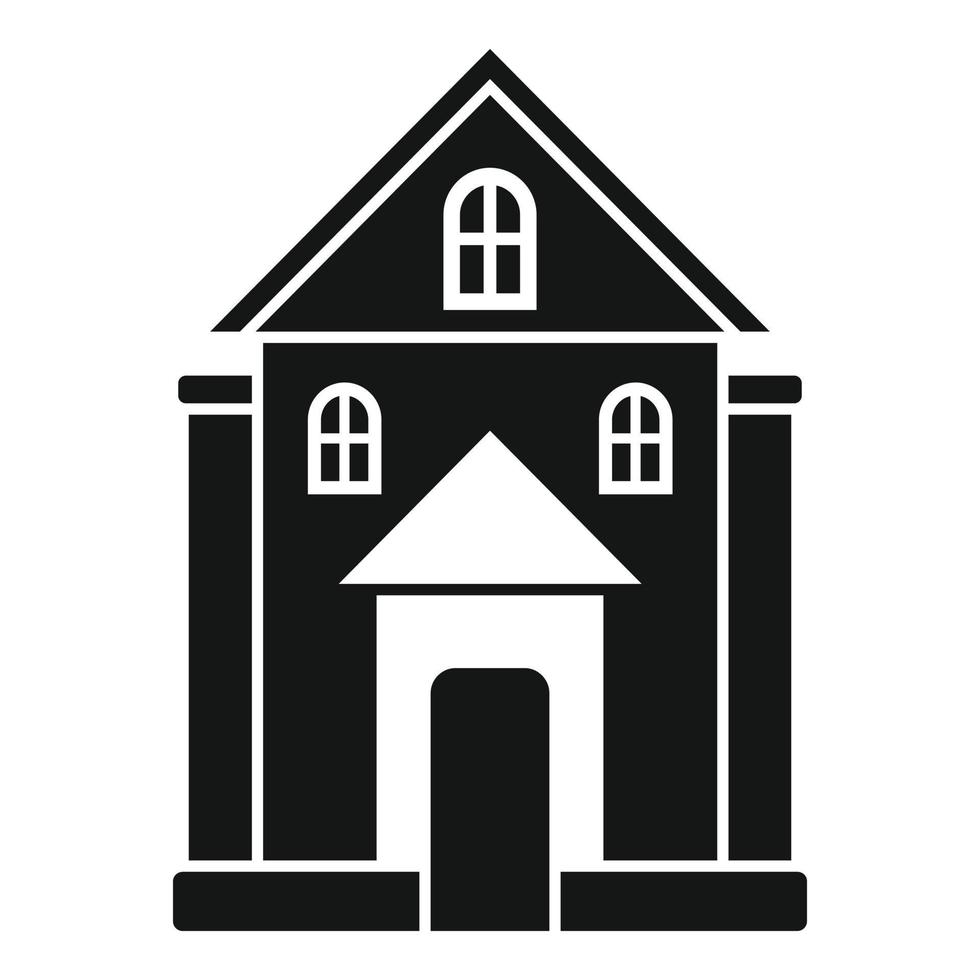 Fear house icon simple vector. Castle tree vector