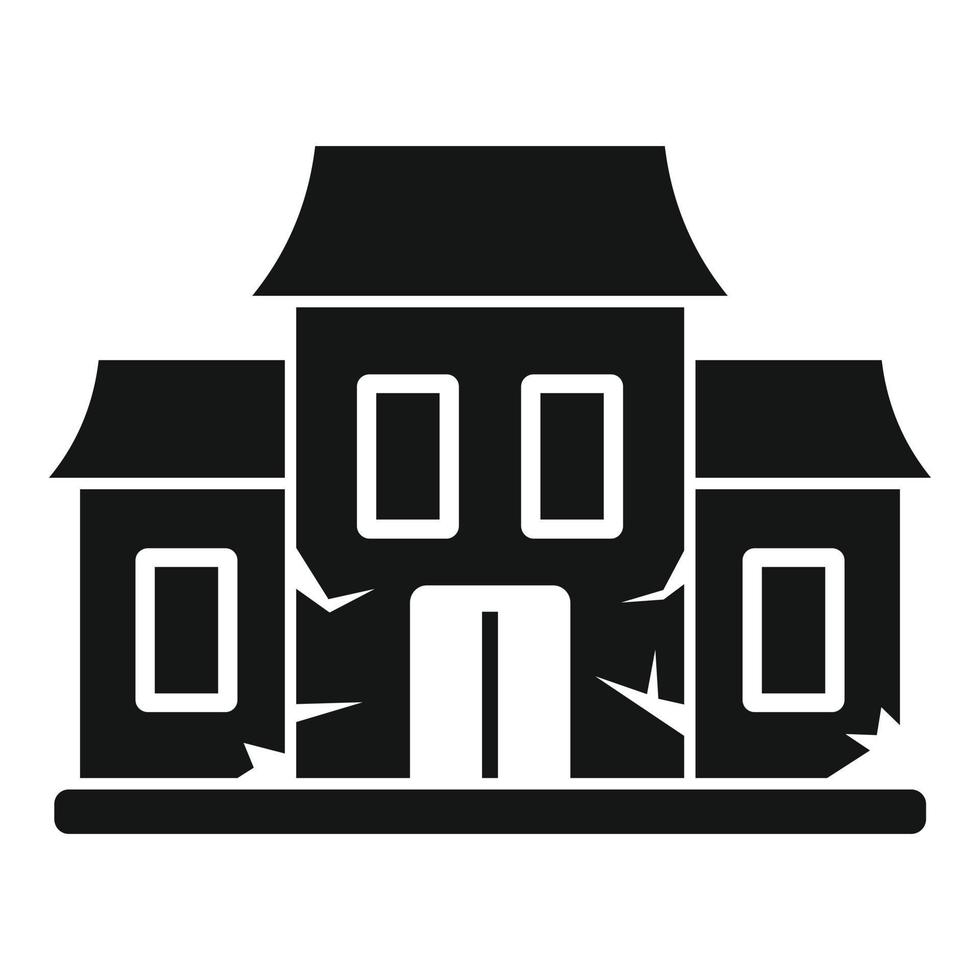 Haunted house icon simple vector. Scary night vector