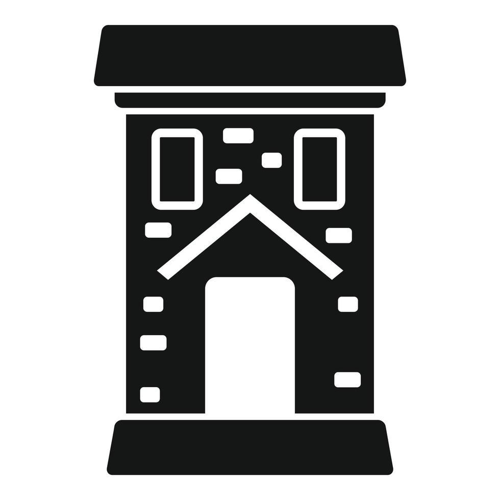 Night house icon simple vector. Scary ghost vector