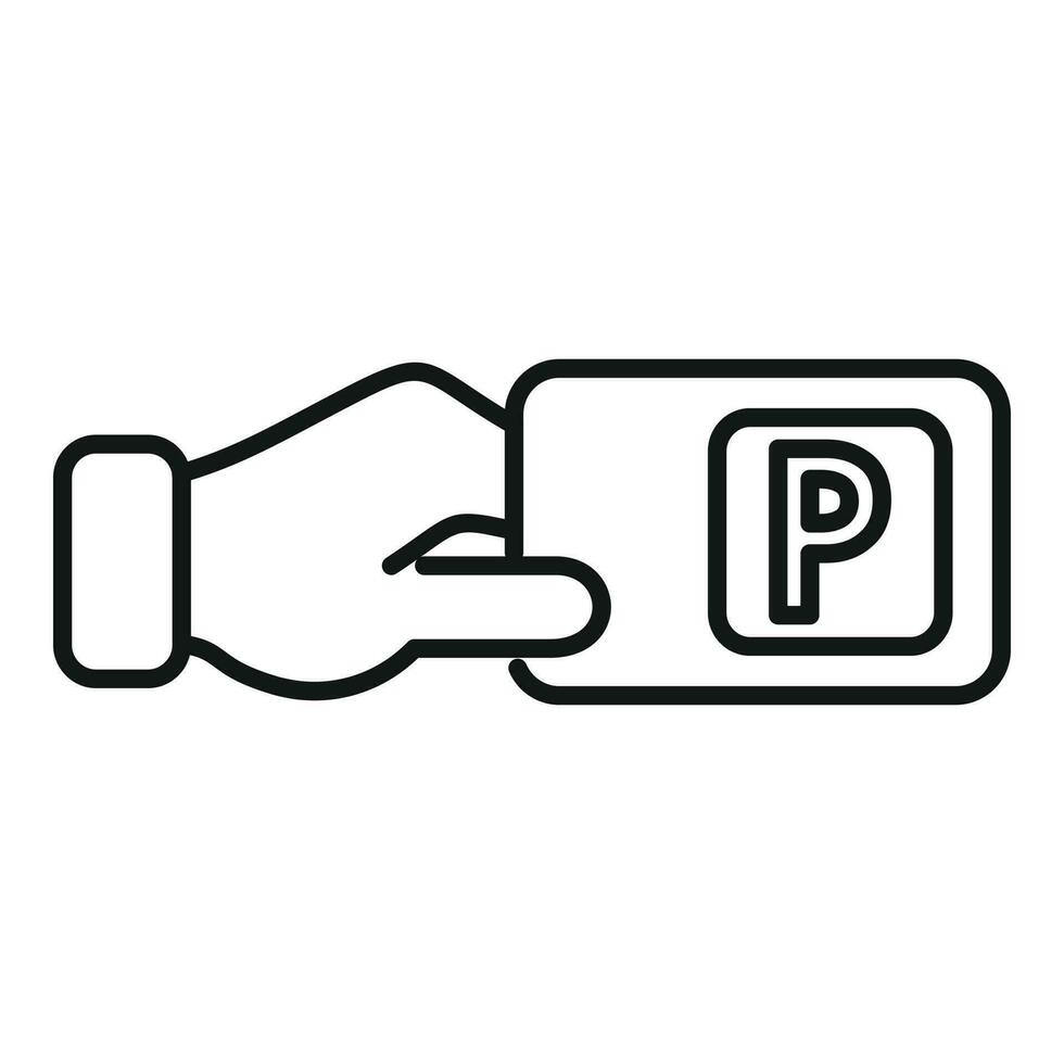 Paid parking ticket icon outline vector. Car garage vector