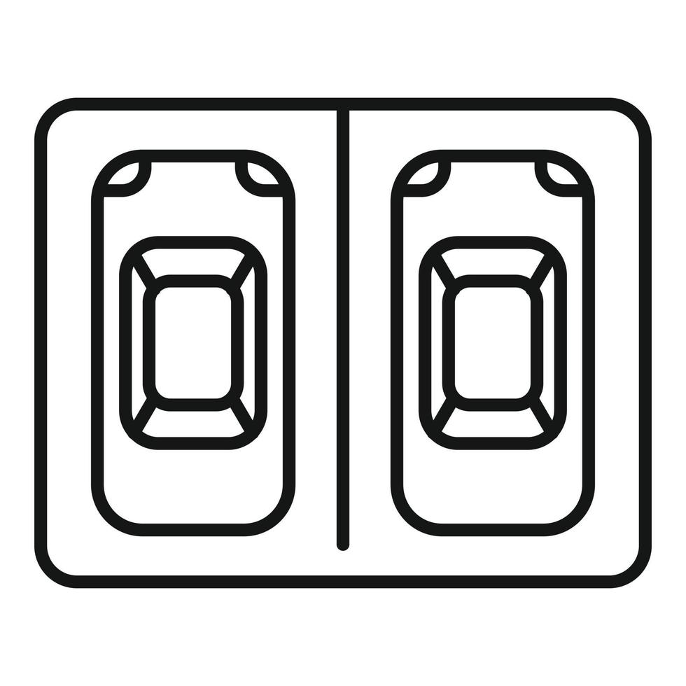 Car space icon outline vector. Entrance transport vector