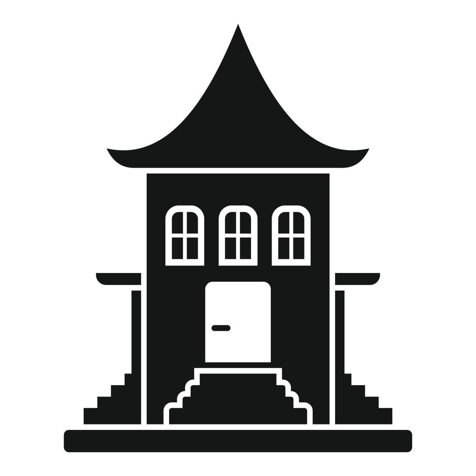 Fairytale creepy house icon simple vector. Horror night vector