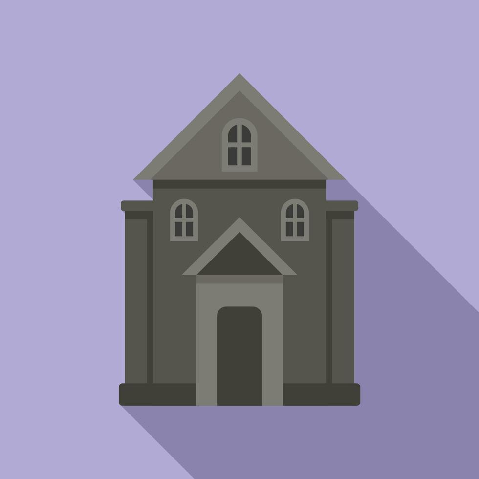 Fear house icon flat vector. Castle tree vector