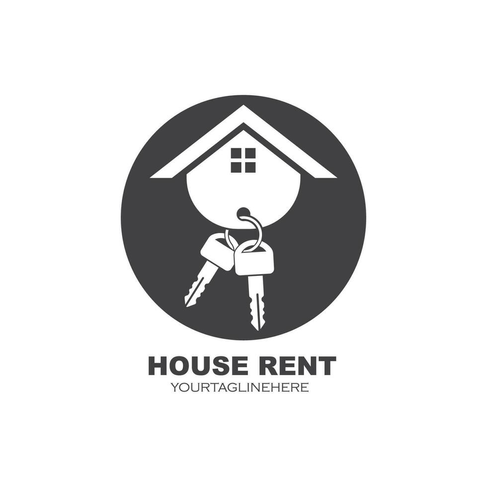 icon of house rent vector