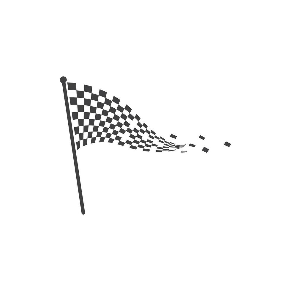 icono de la bandera de carreras del vector de ilustración automotriz