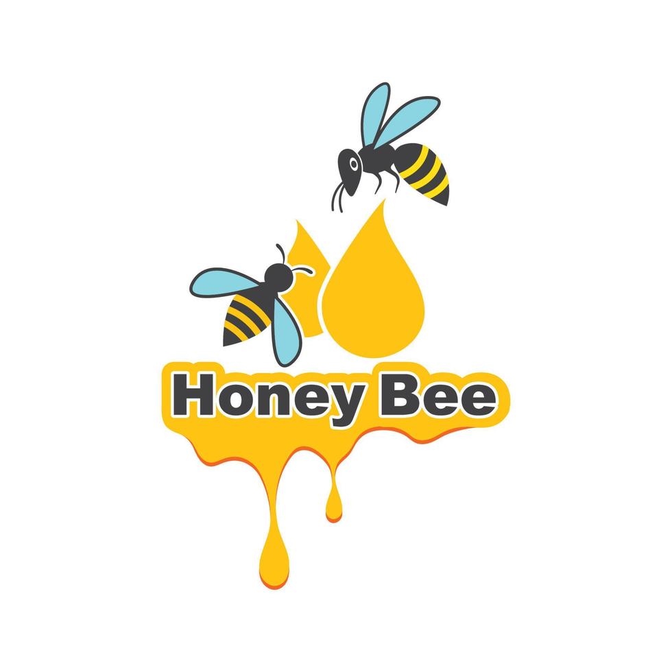 miel abeja vector icono ilustración