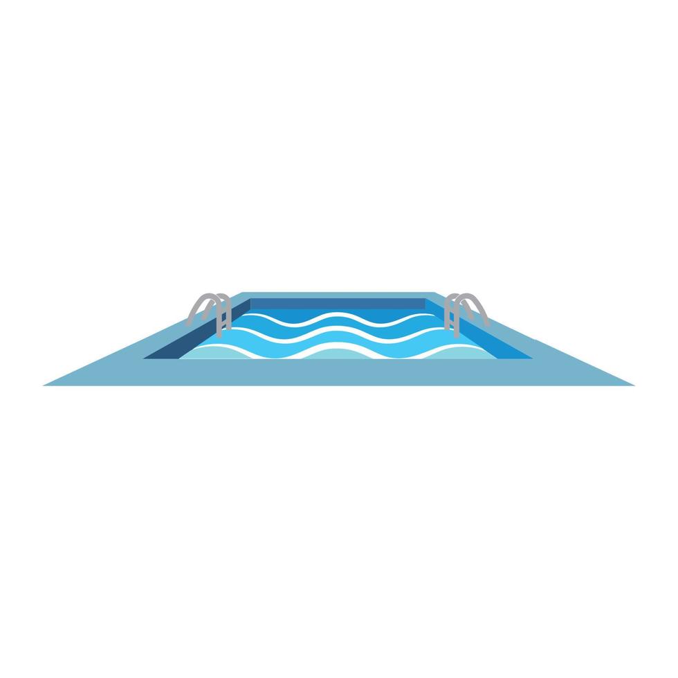 nadando piscina icono logo vector ilustración diseño