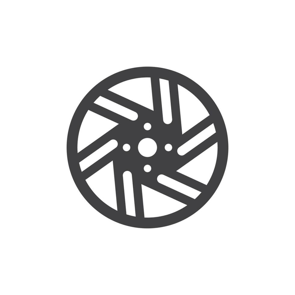 wheel icon logo illustration vector template