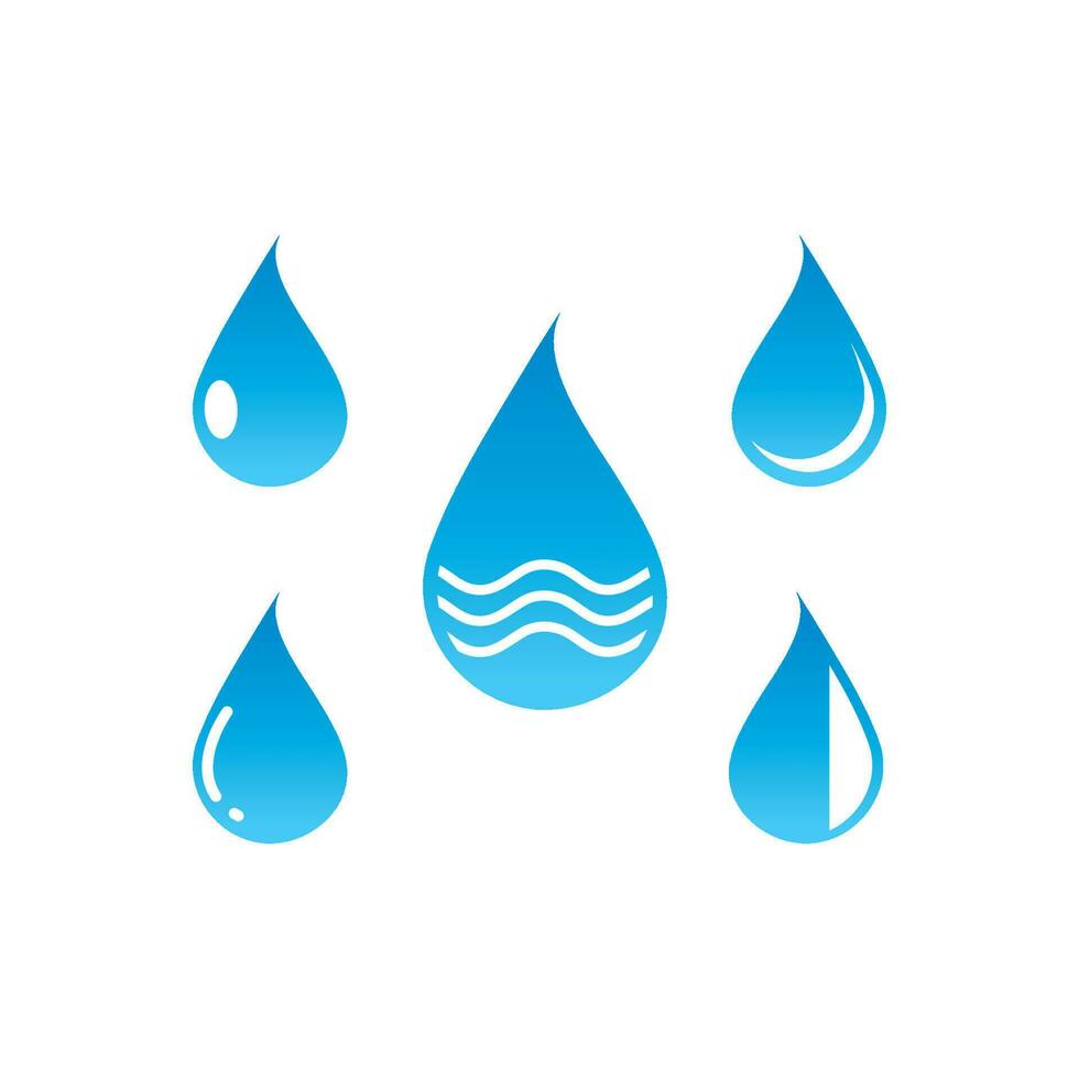 Ilustración de vector de plantilla de logotipo de gota de agua