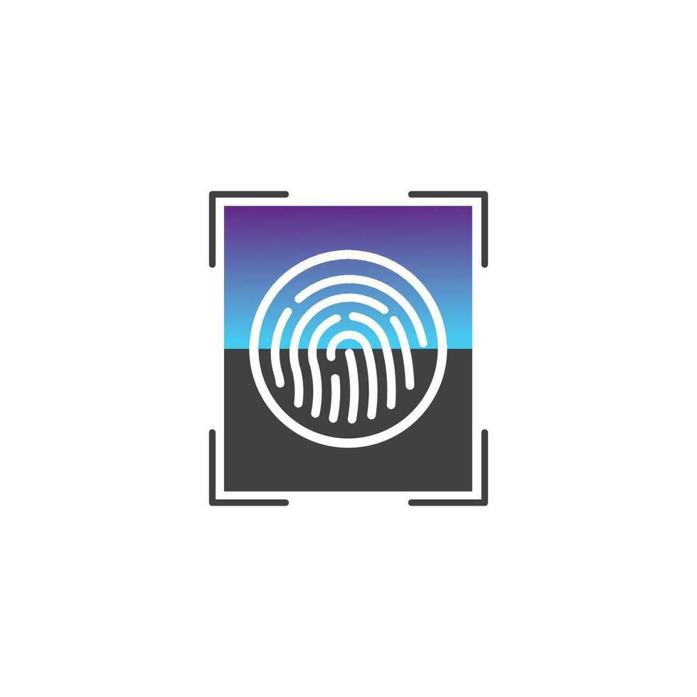 fingerprint logo icon illustration vector template