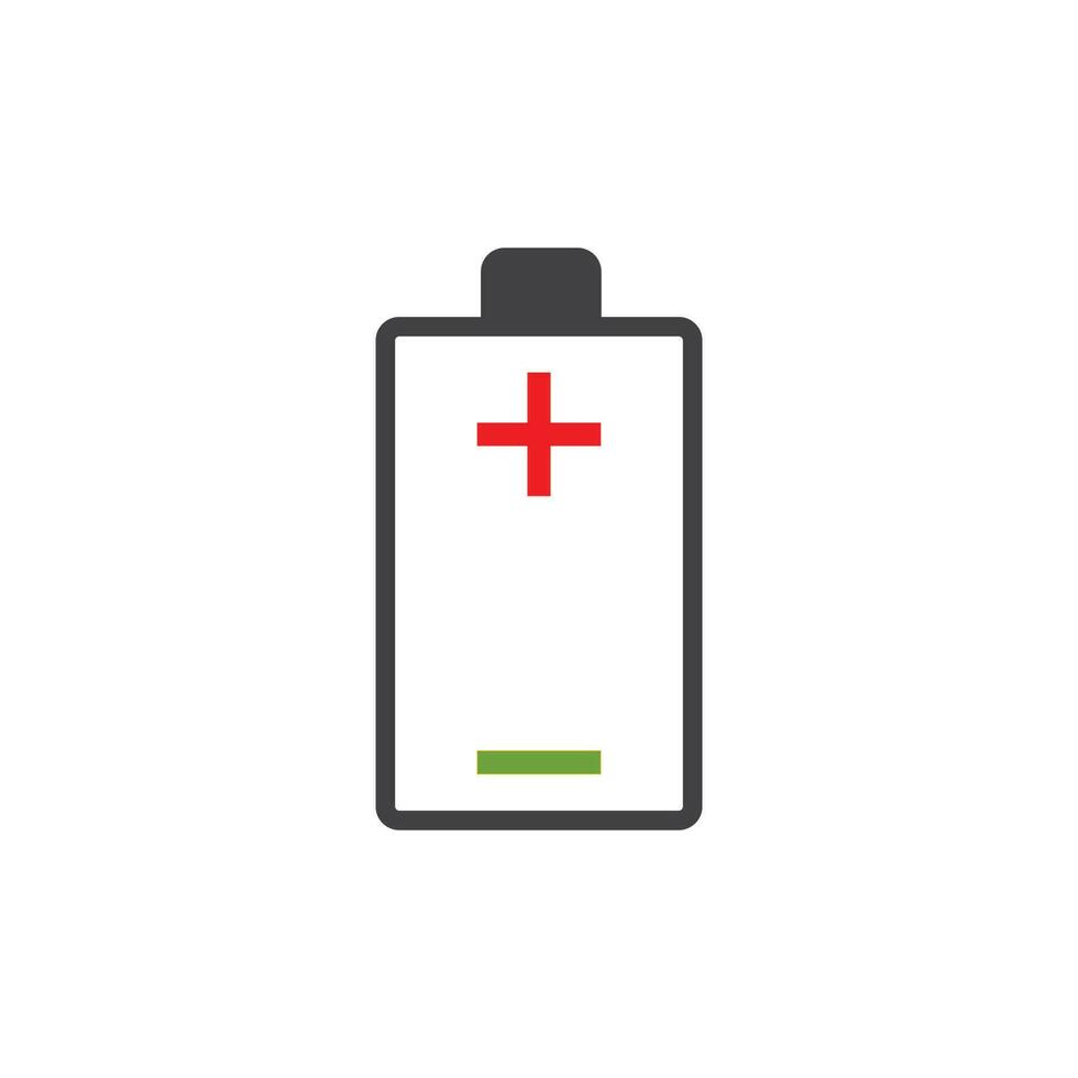 vector de ilustración de logotipo de icono de batería