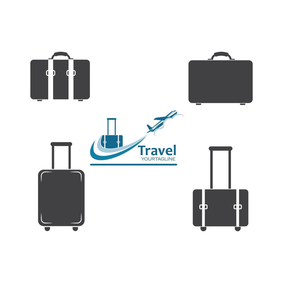 suitcase icon logo vector illustration