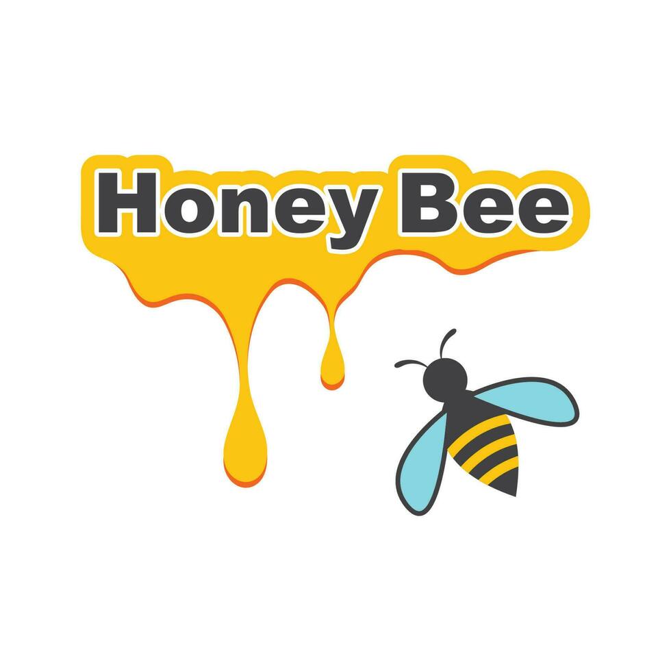 miel abeja vector icono ilustración