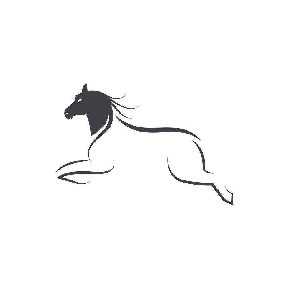 Ilustración de vector de plantilla de logotipo de caballo