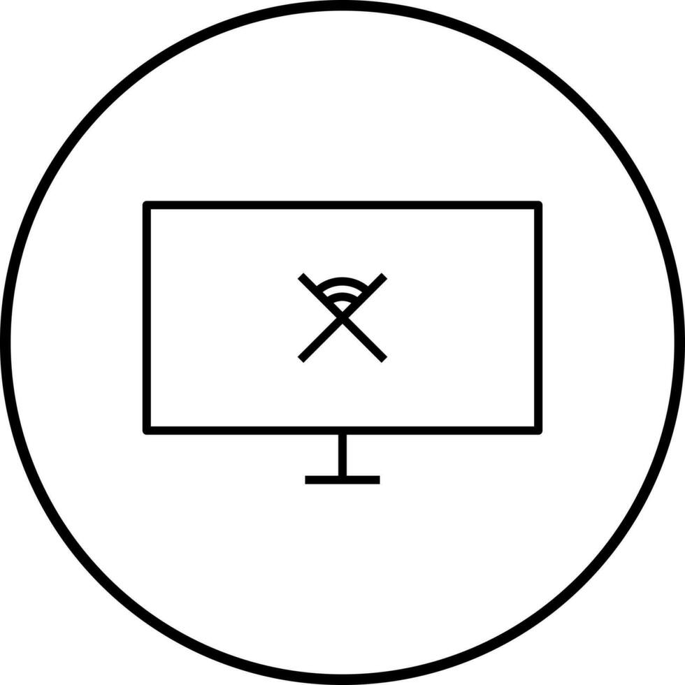 Unique Disconnected Network Vector Icon