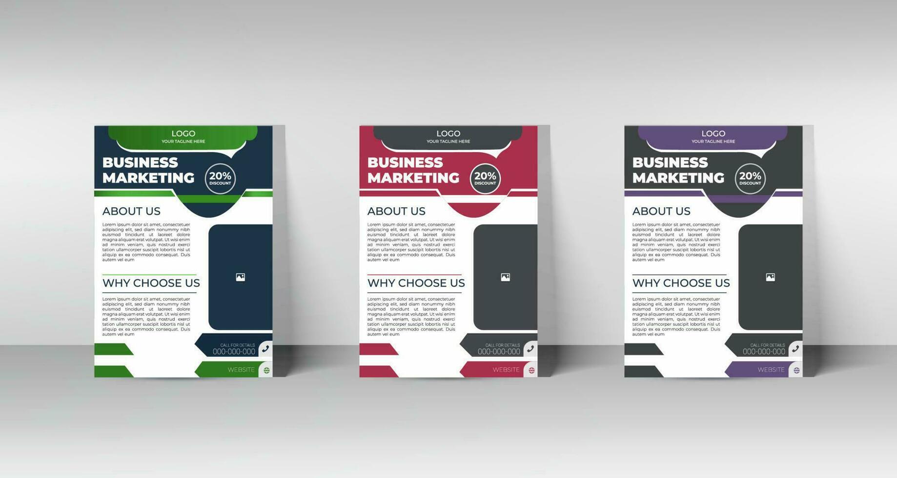 Business Marketing Flyer Design Template. A4 file flyer and fully editable design. vector