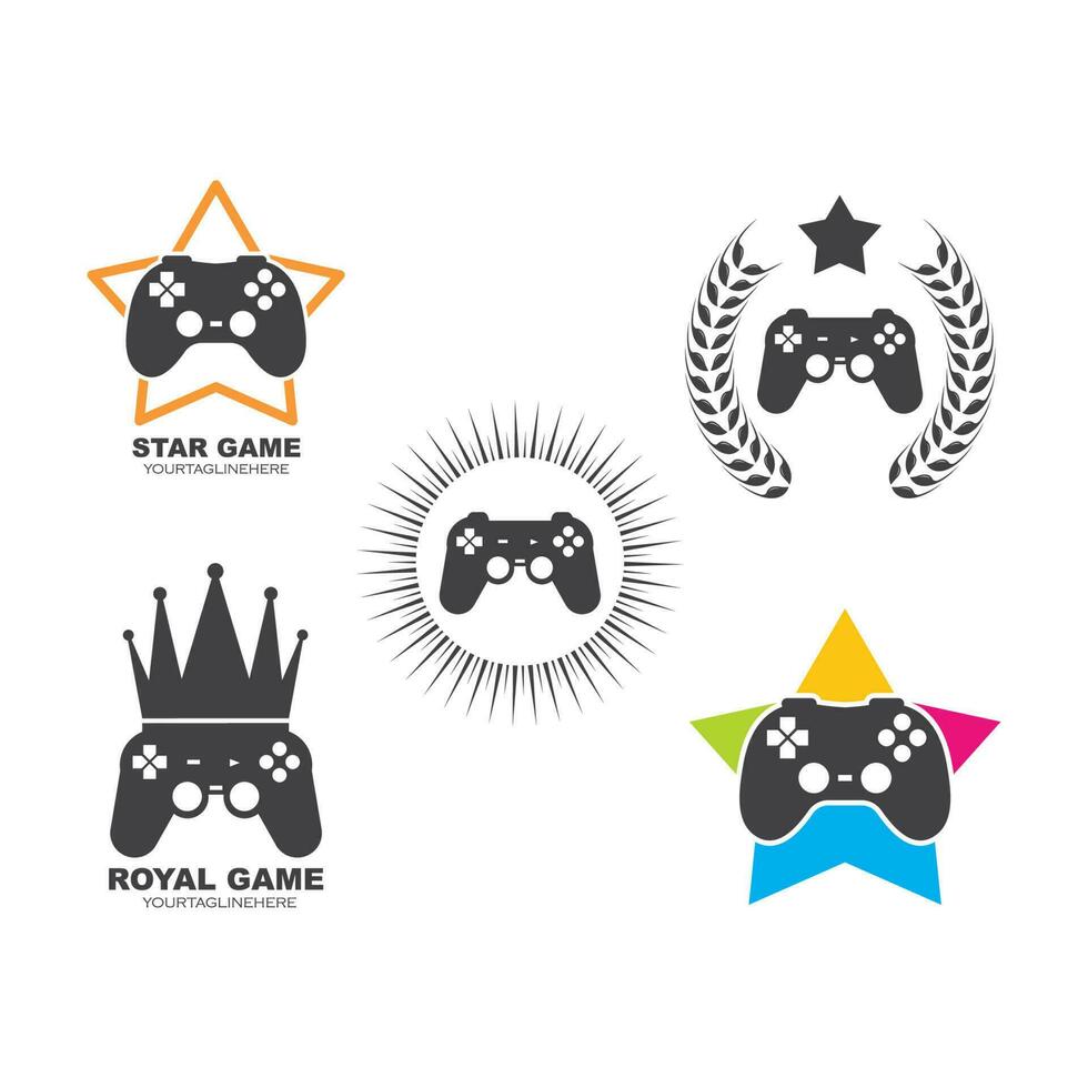 vídeo juego controlador logo icono vector ilustración