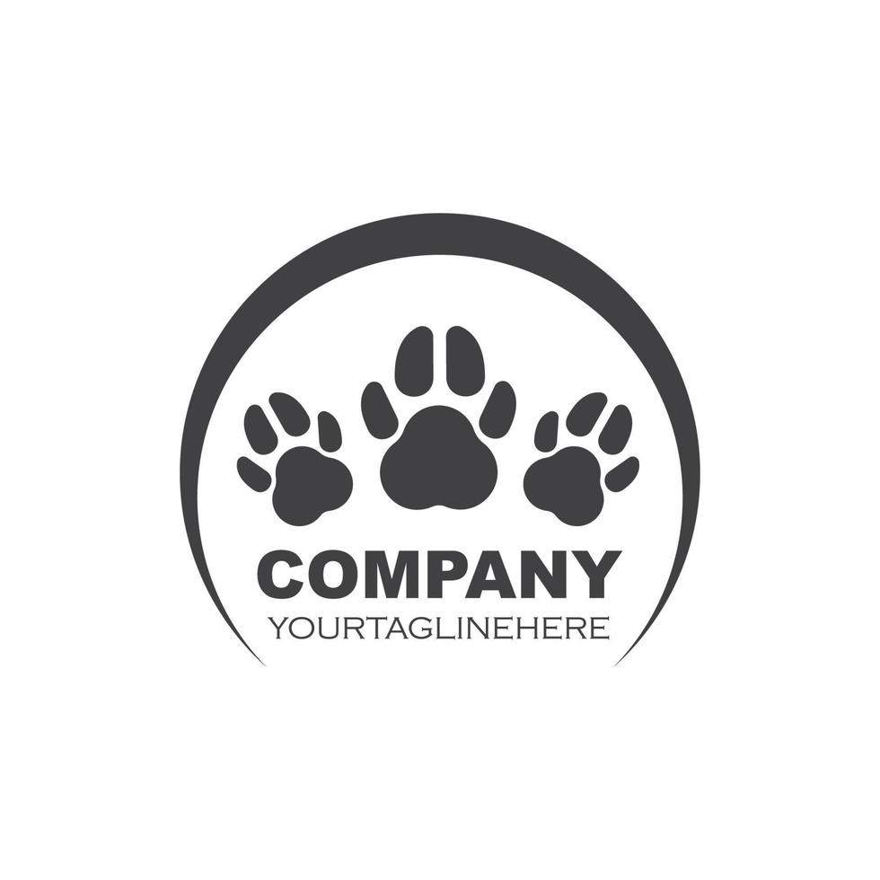 paw logo icon of pet vector