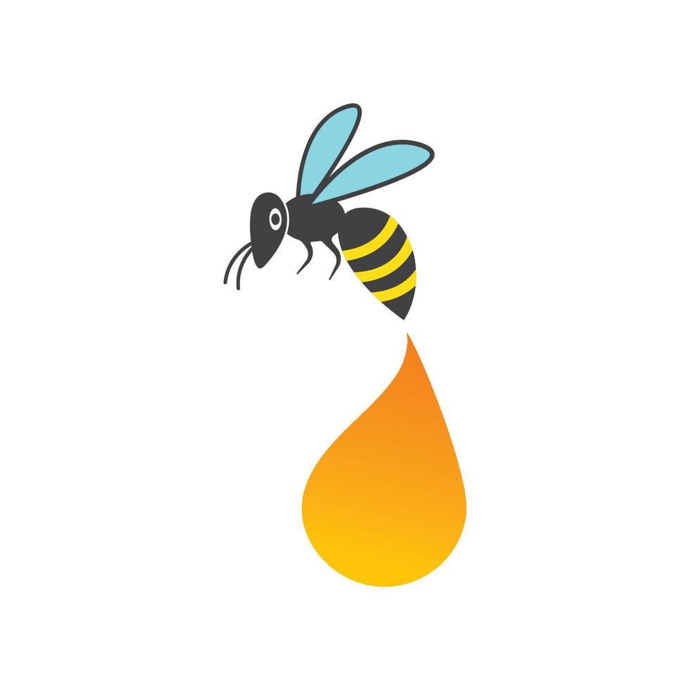 honey Bee vector icon illustration