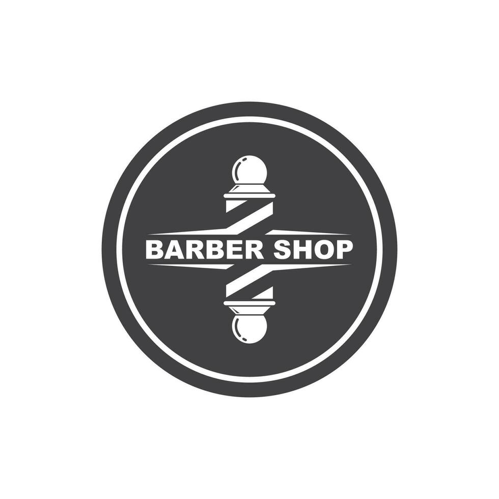 Barbero tienda icono logo vector icono