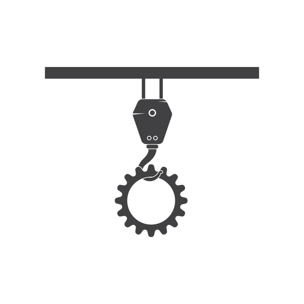 Crane hook logo vector illustration