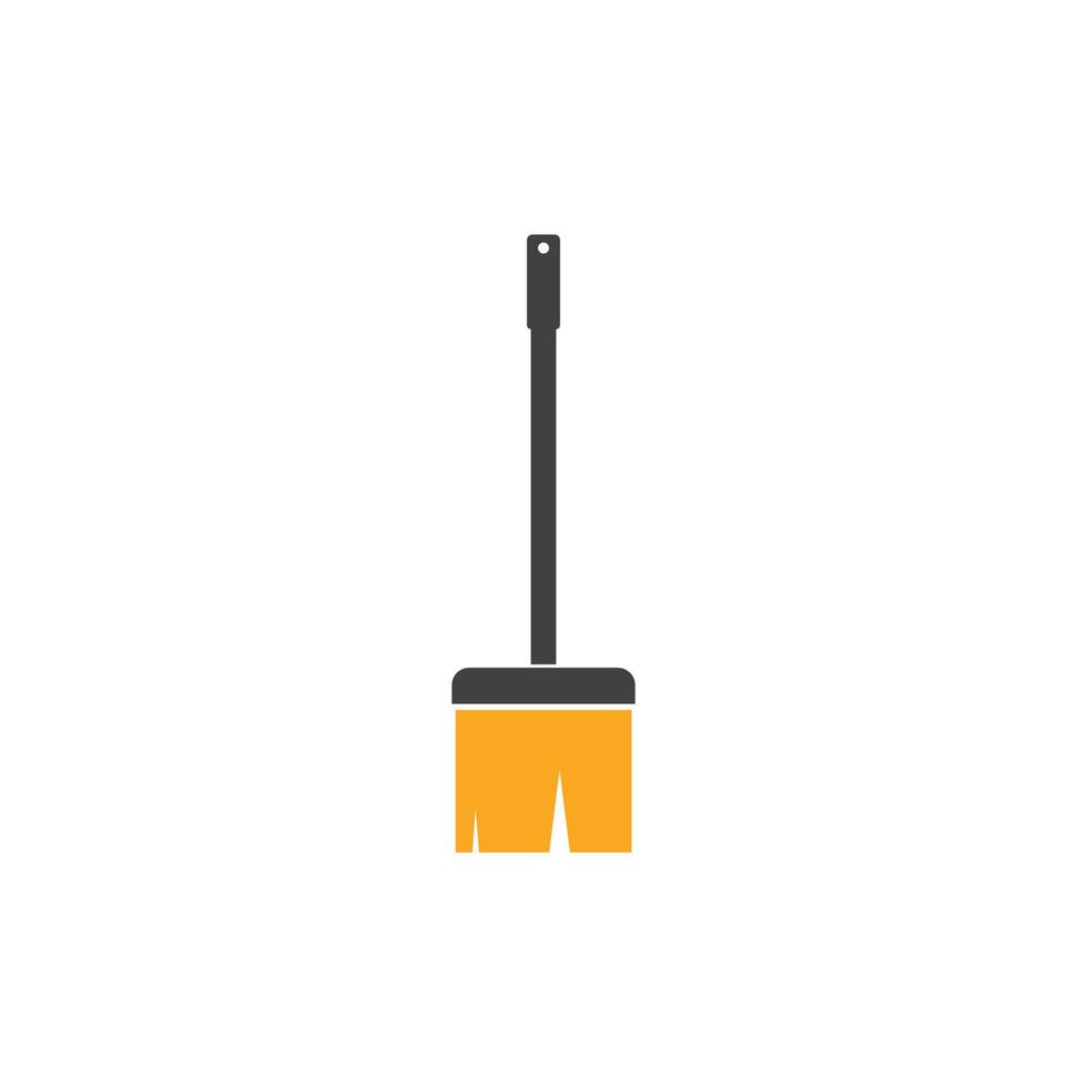 broom illustration vector template