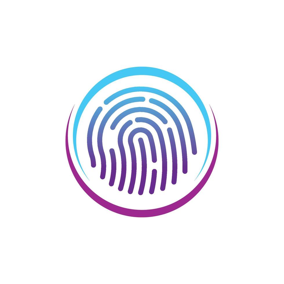 fingerprint logo icon illustration vector template