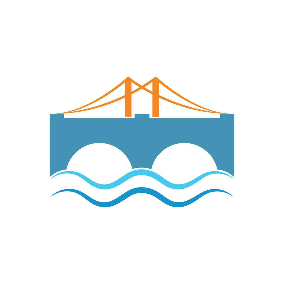Bridge ilustration logo vector
