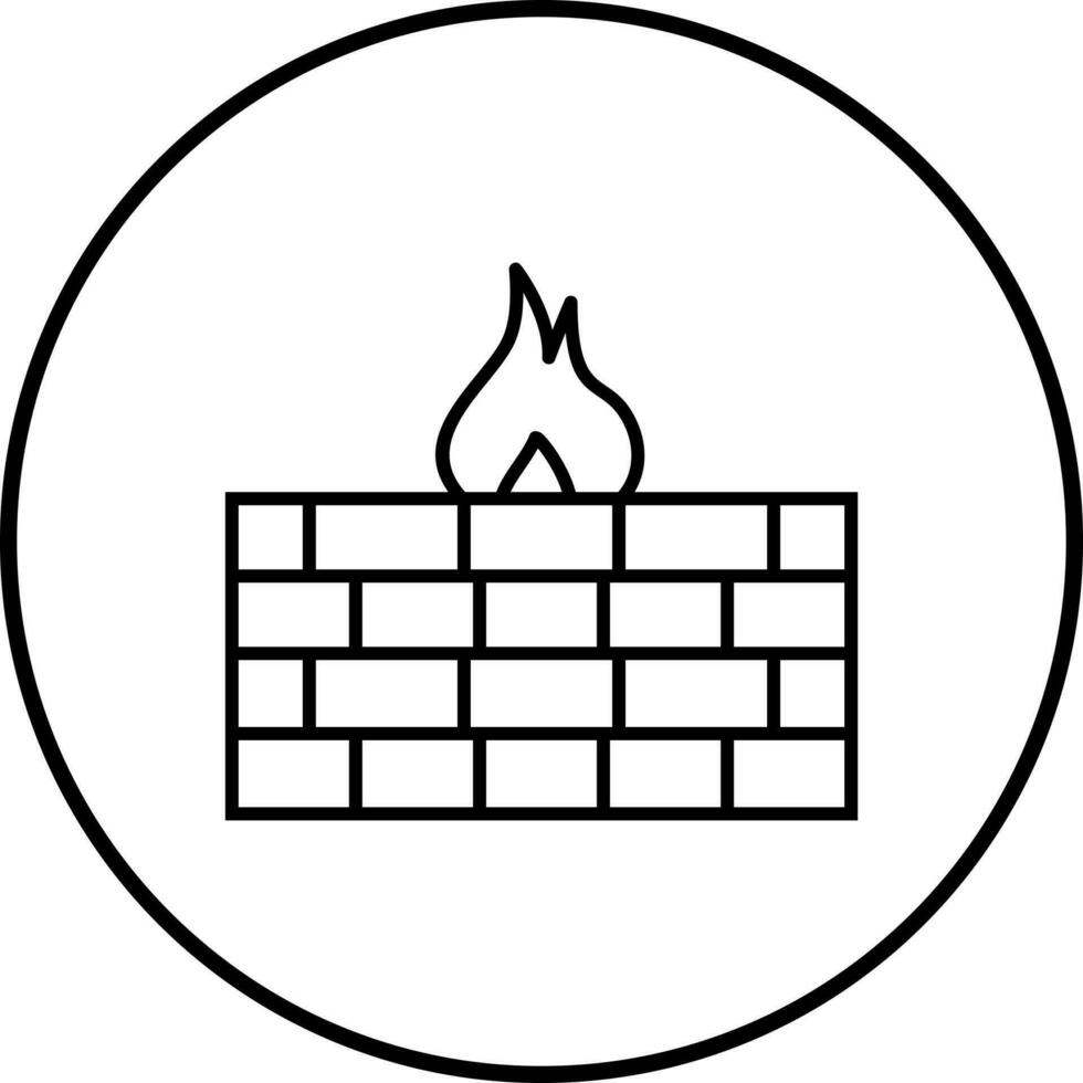 Unique Firewall Vector Icon