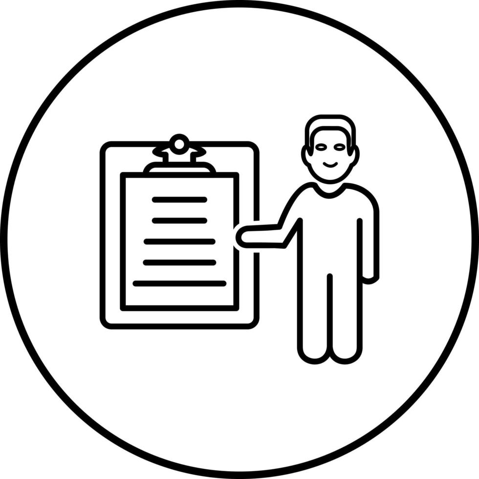 Unique Male Presenter Vector Icon