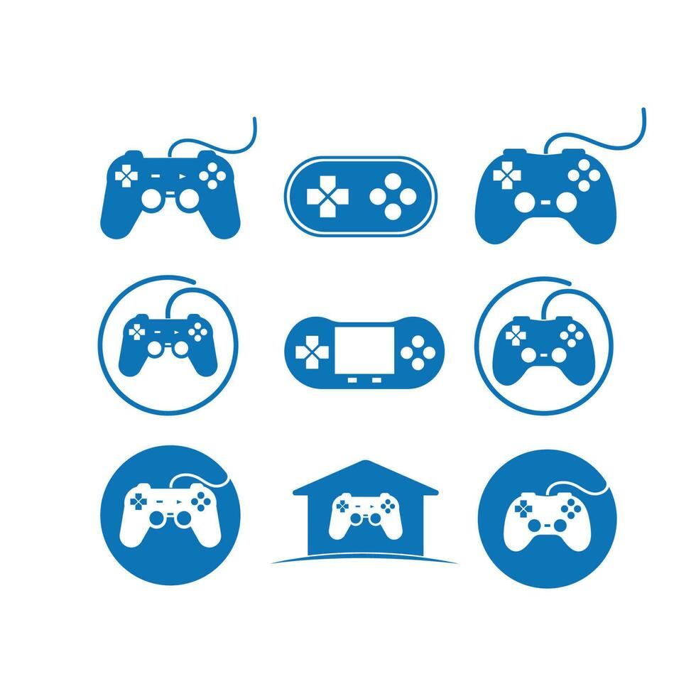 video game controller logo icon vector illustration