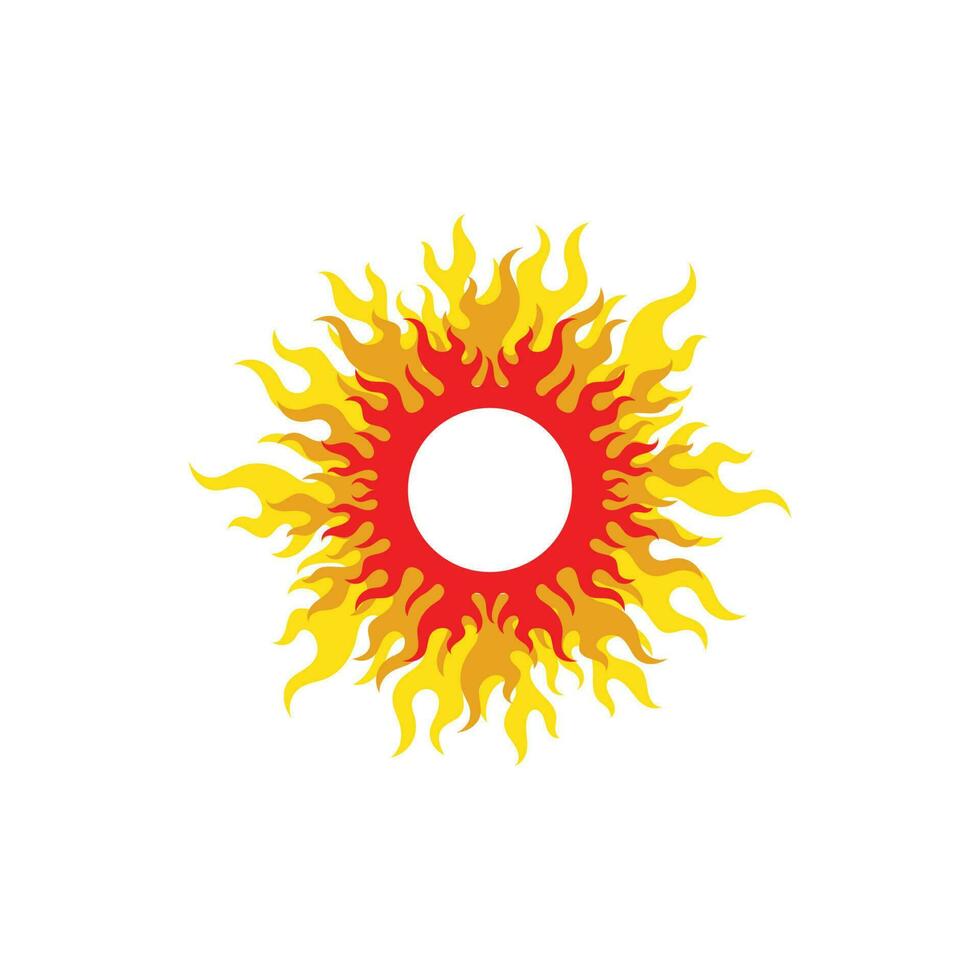 Fire flame Logo icon vector illustration design