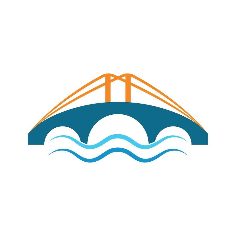 puente ilustracion logo vector