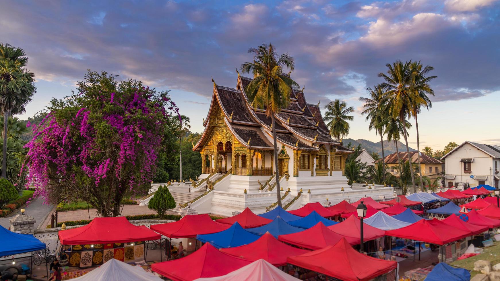 The night souvenir market in Luang Prabang, Laos. photo