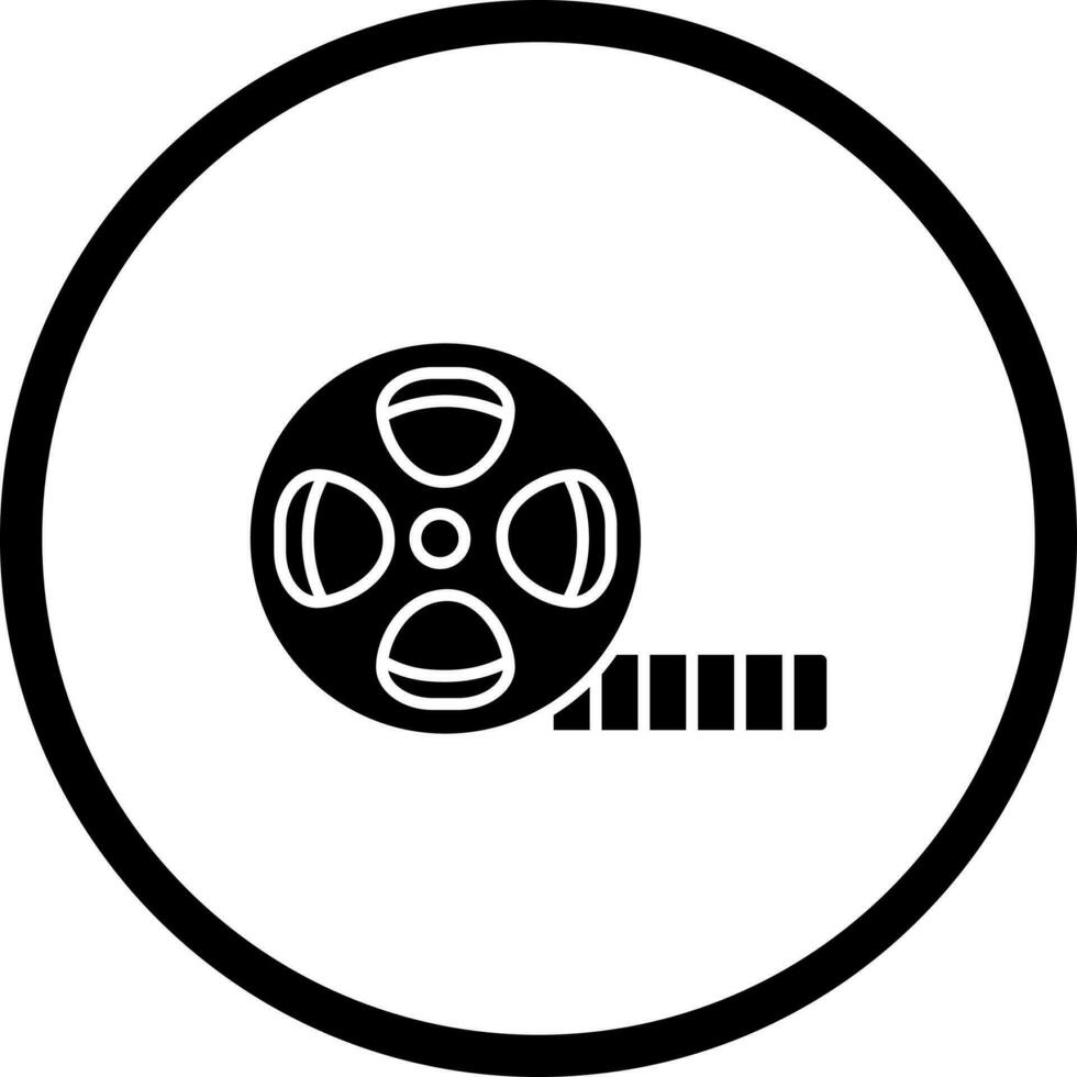 icono de vector de carrete de película