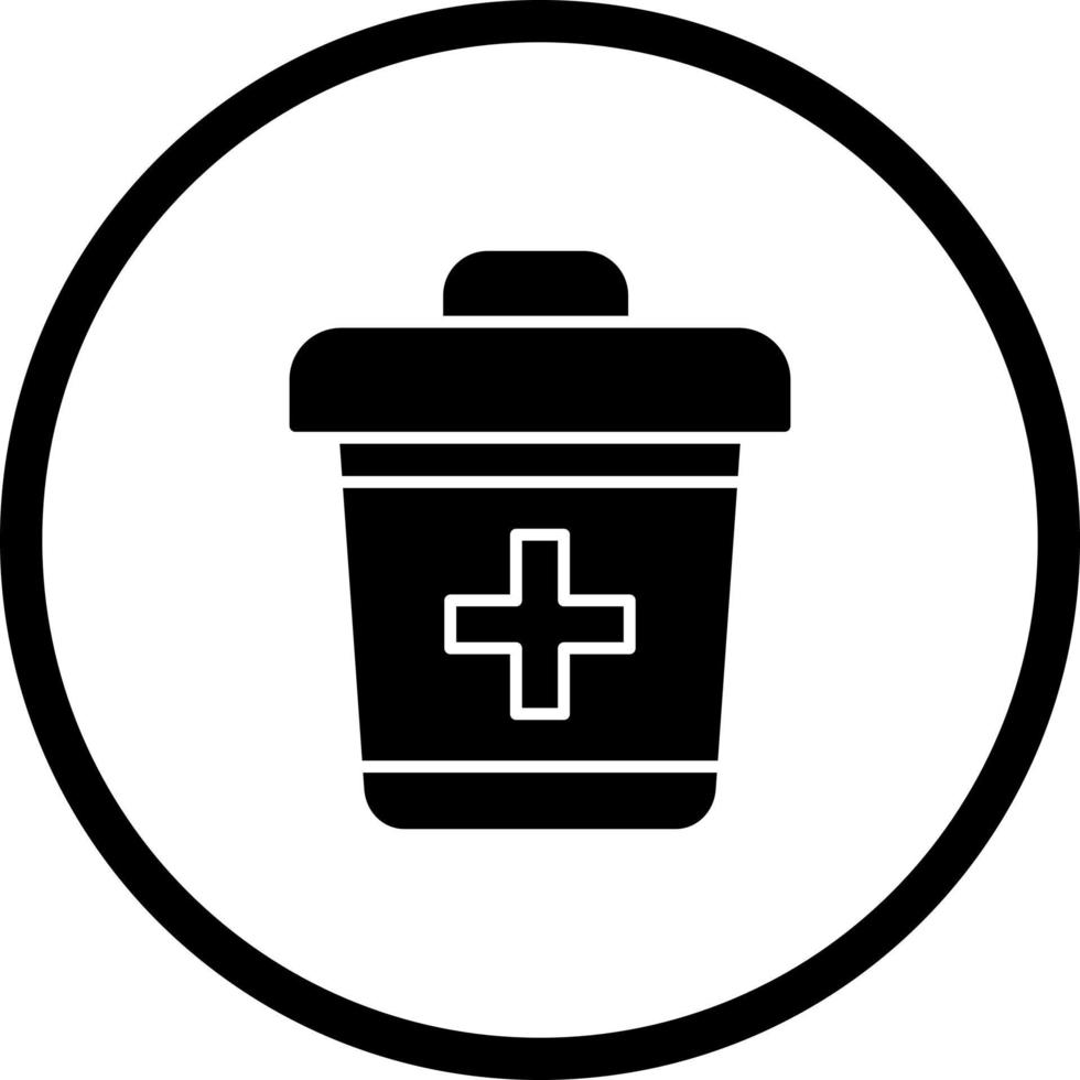 icono de vector de cubo de basura