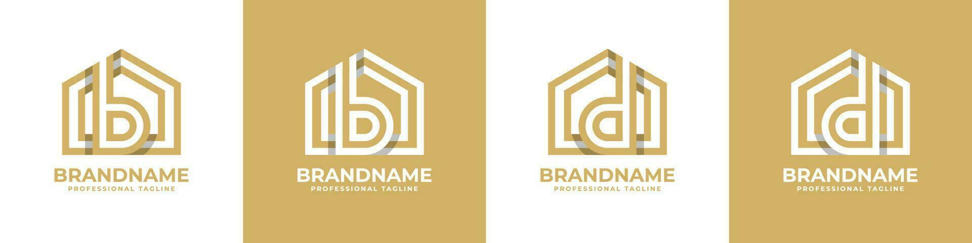 Letter B or D Home Logo, suitable for any business related to home with B or D initial. vector
