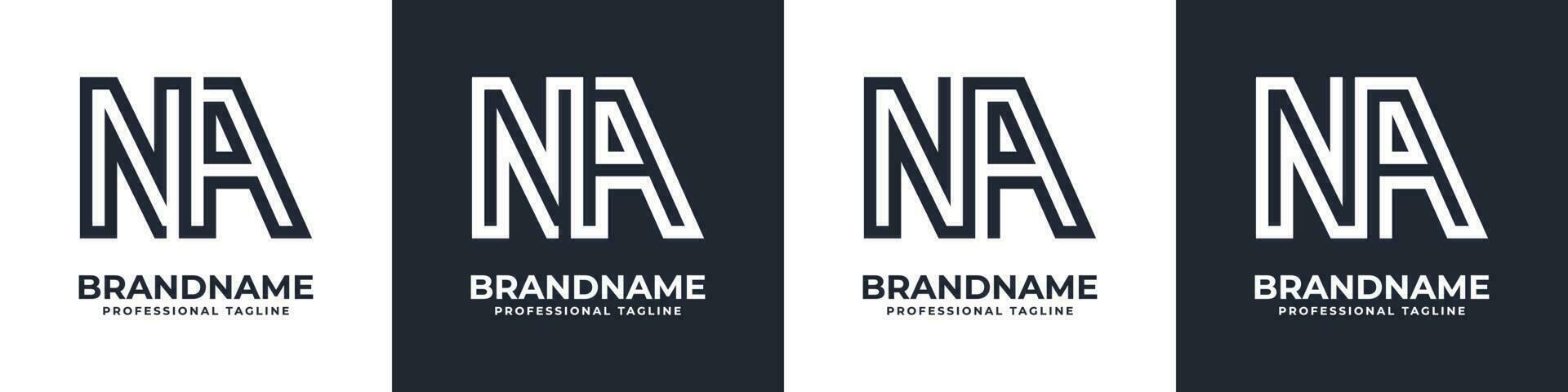 Simple NA Monogram Logo, suitable for any business with NA or AN initial. vector