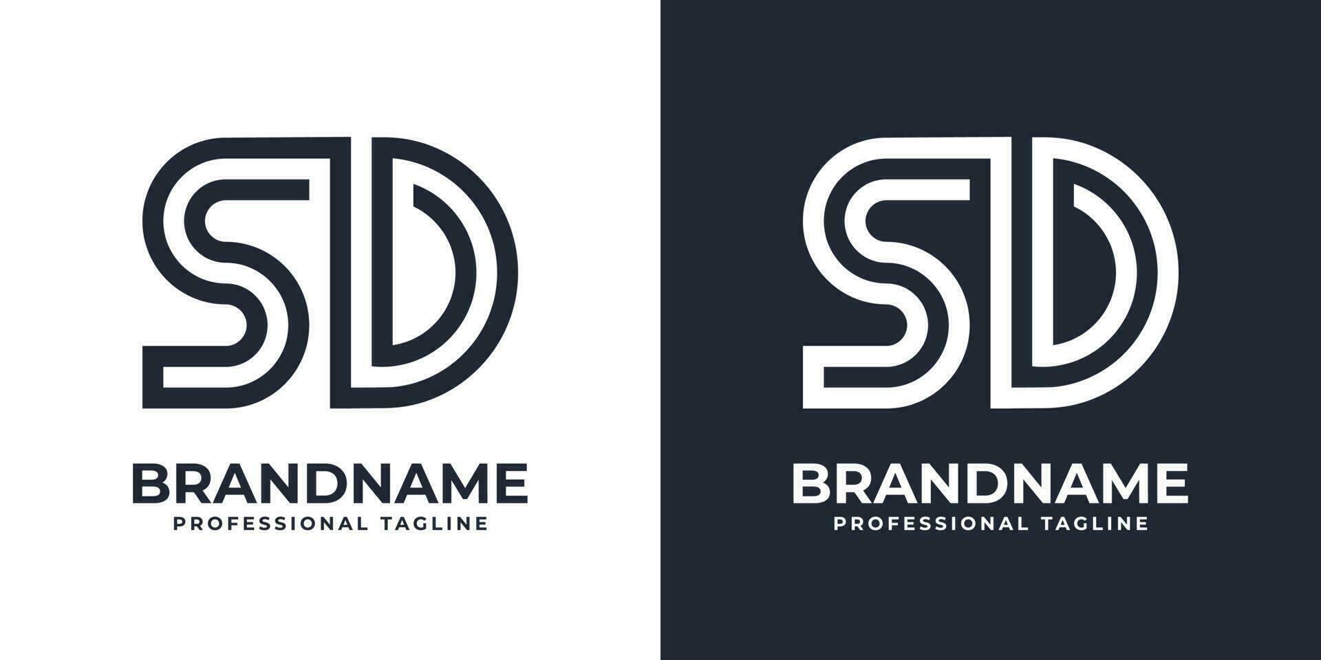 Simple SD Monogram Logo, suitable for any business with SD or DS
