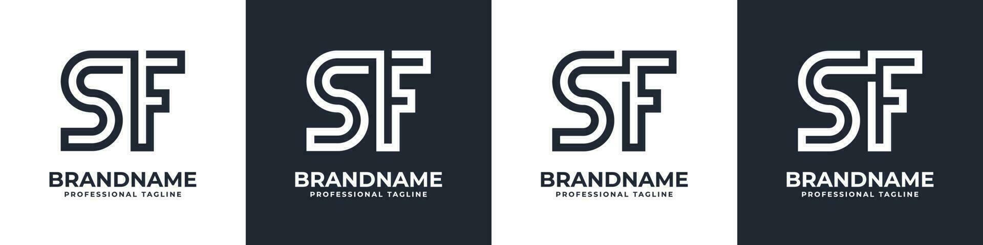 sencillo sf monograma logo, adecuado para ninguna negocio con sf o fs inicial. vector