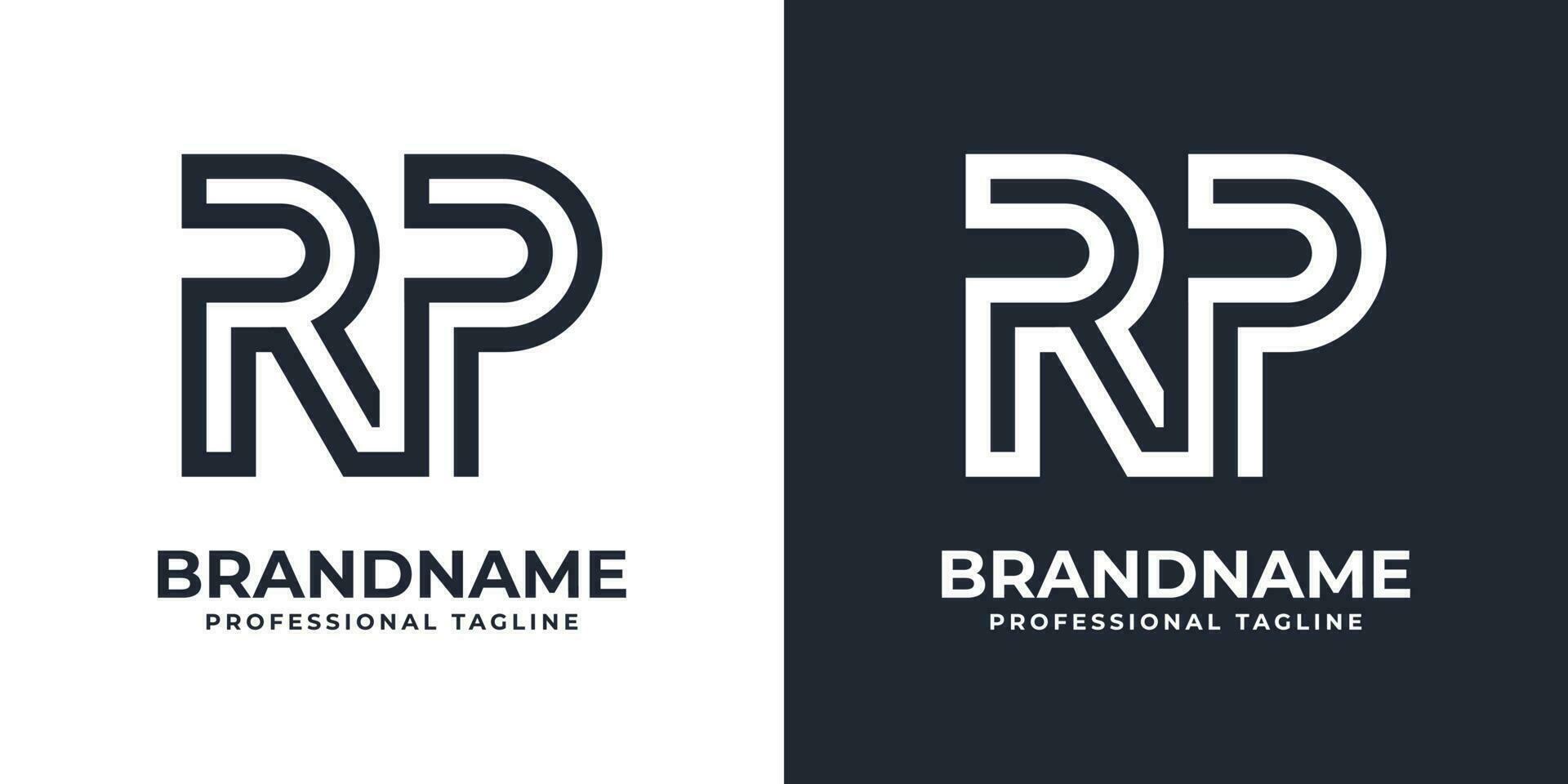 Simple RP Monogram Logo, suitable for any business with RP or PR initial. vector