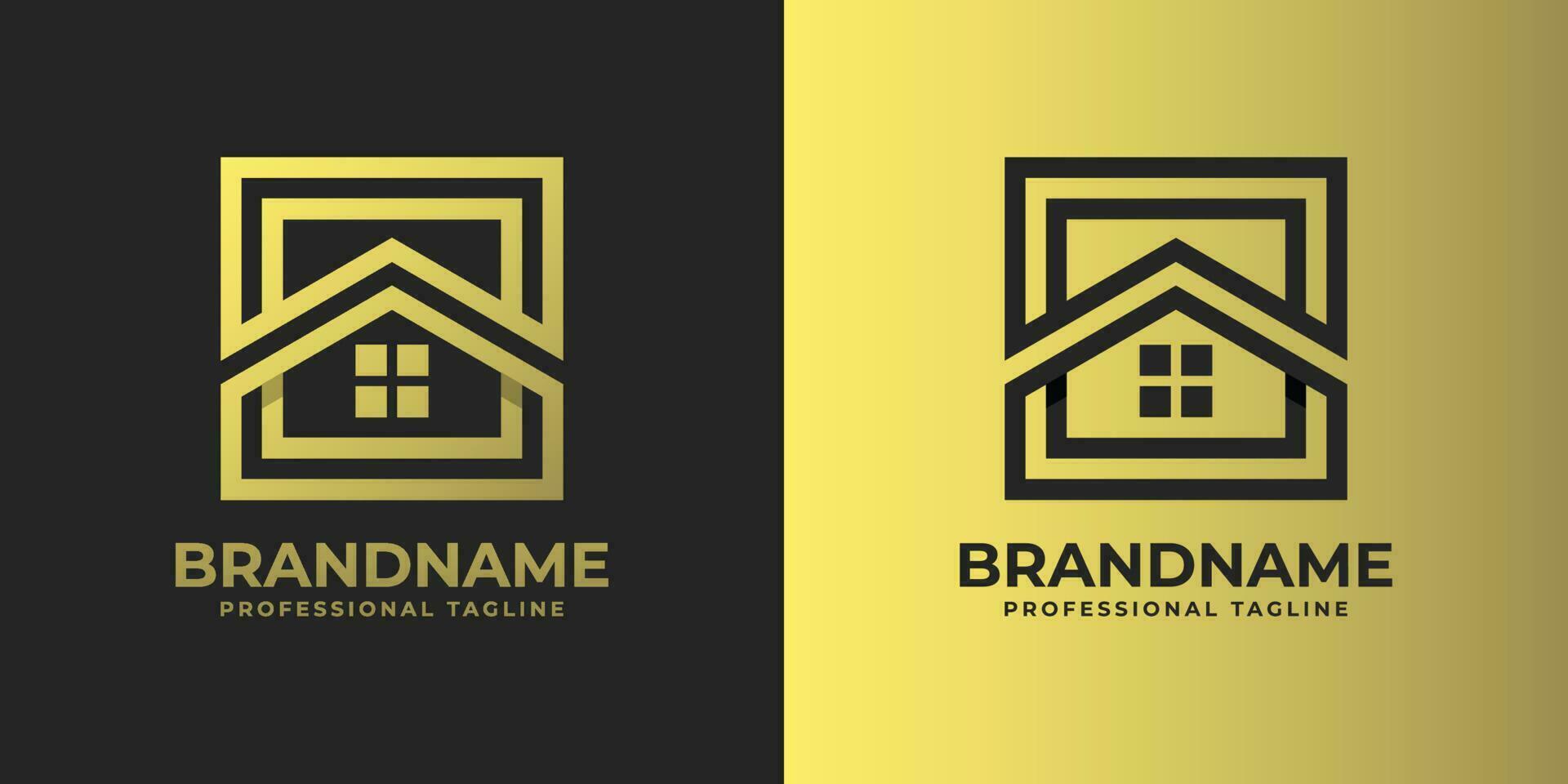 Simple Square Home Logo, suitable for any business related to home. vector