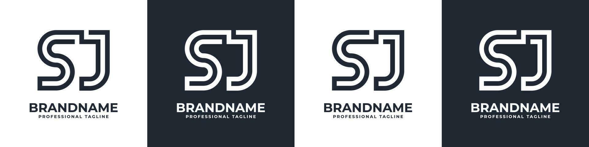 sencillo sj monograma logo, adecuado para ninguna negocio con sj o js inicial. vector
