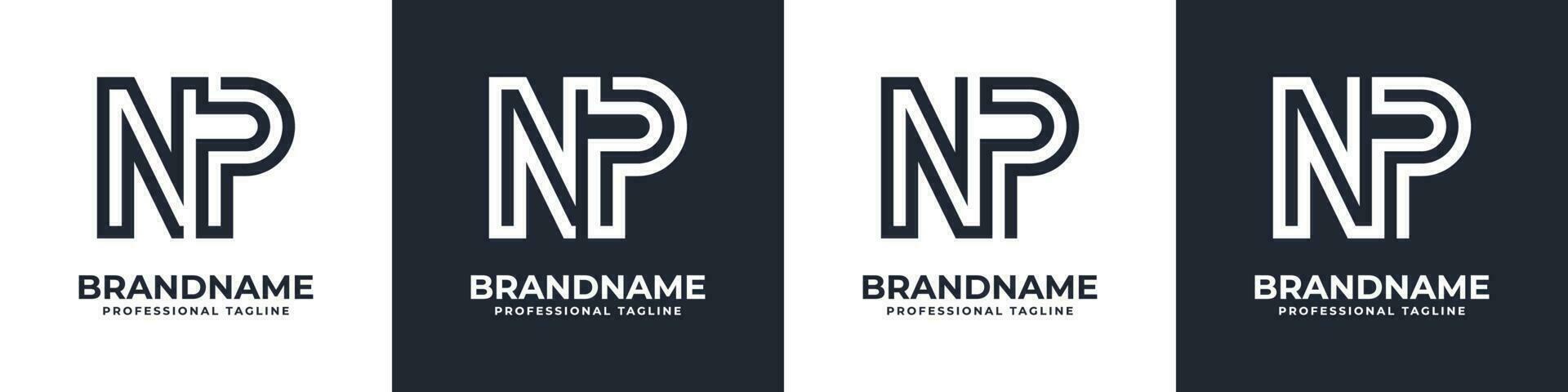 Simple NP Monogram Logo, suitable for any business with NP or PN initial. vector